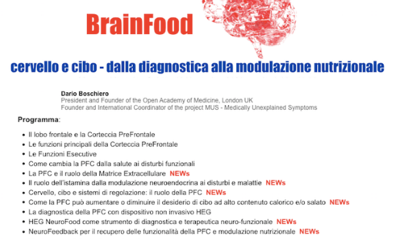.nuova frontiera NEUROFOOD come la PFC controlla le richieste nutritive | Elisa Srls